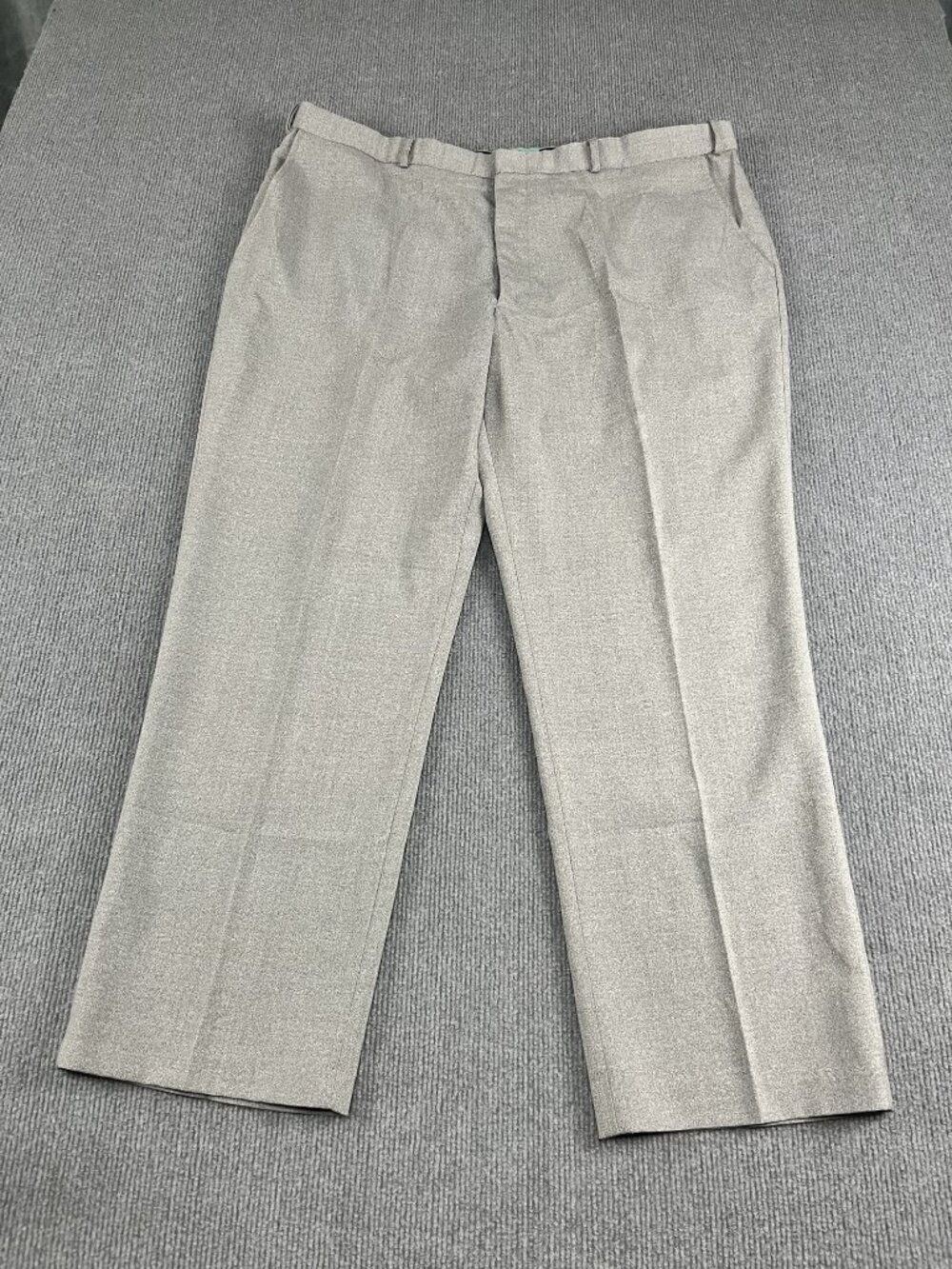 Haband's Fit-Forever Mens Gray Flat Front Dress Pants Size 44M